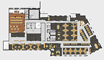 Example of office floor plan in color