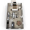 3D floor plan rendering of apartment